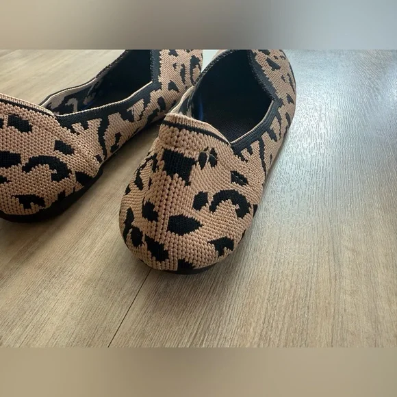 Rothy's Black and Tan Leopard Print Flats - Picture 9 of 11